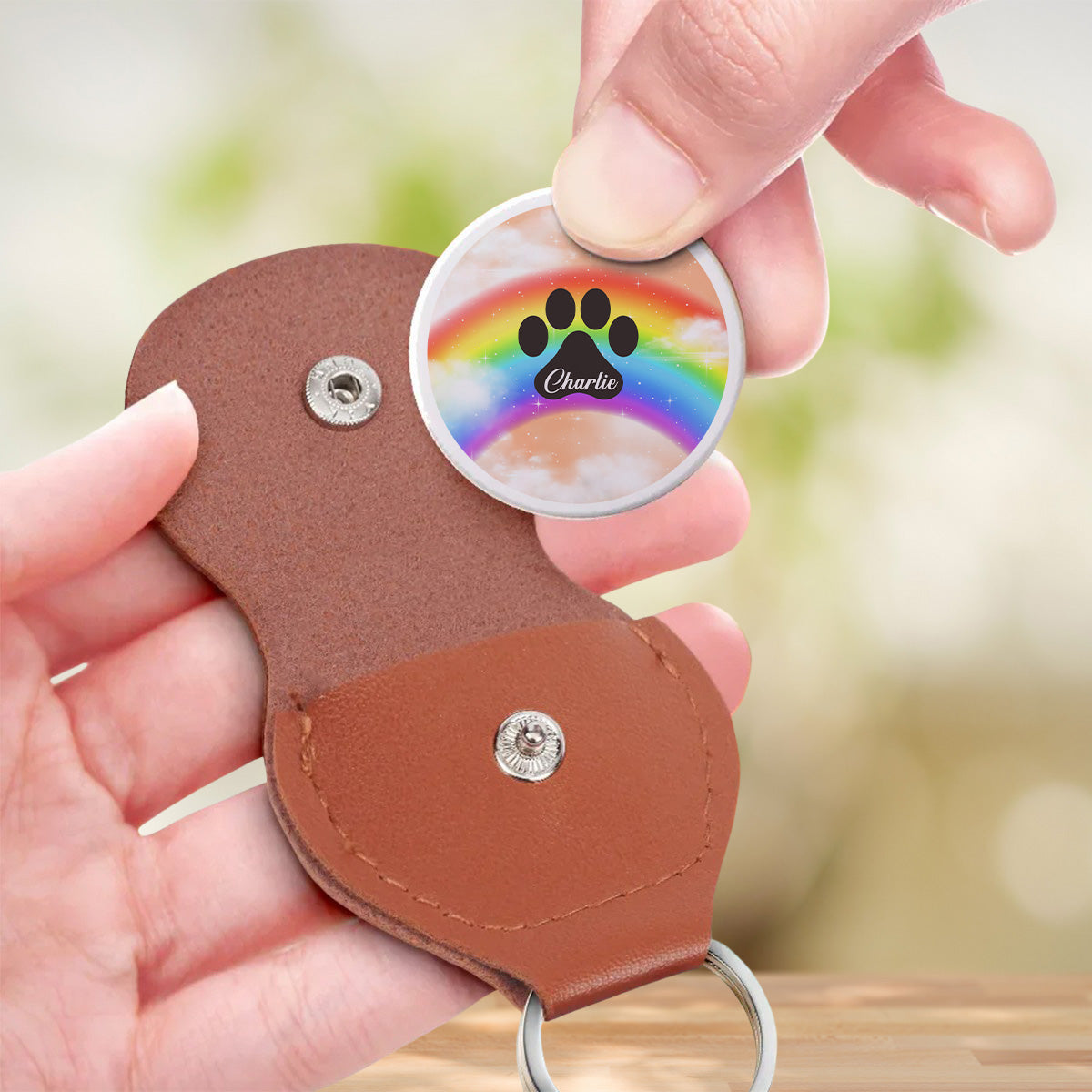 Custom Coin Keychain, Mother's Father's Day Birthday Gift Keepsake • Piece Of My Heat - Personalized Pocket Hug