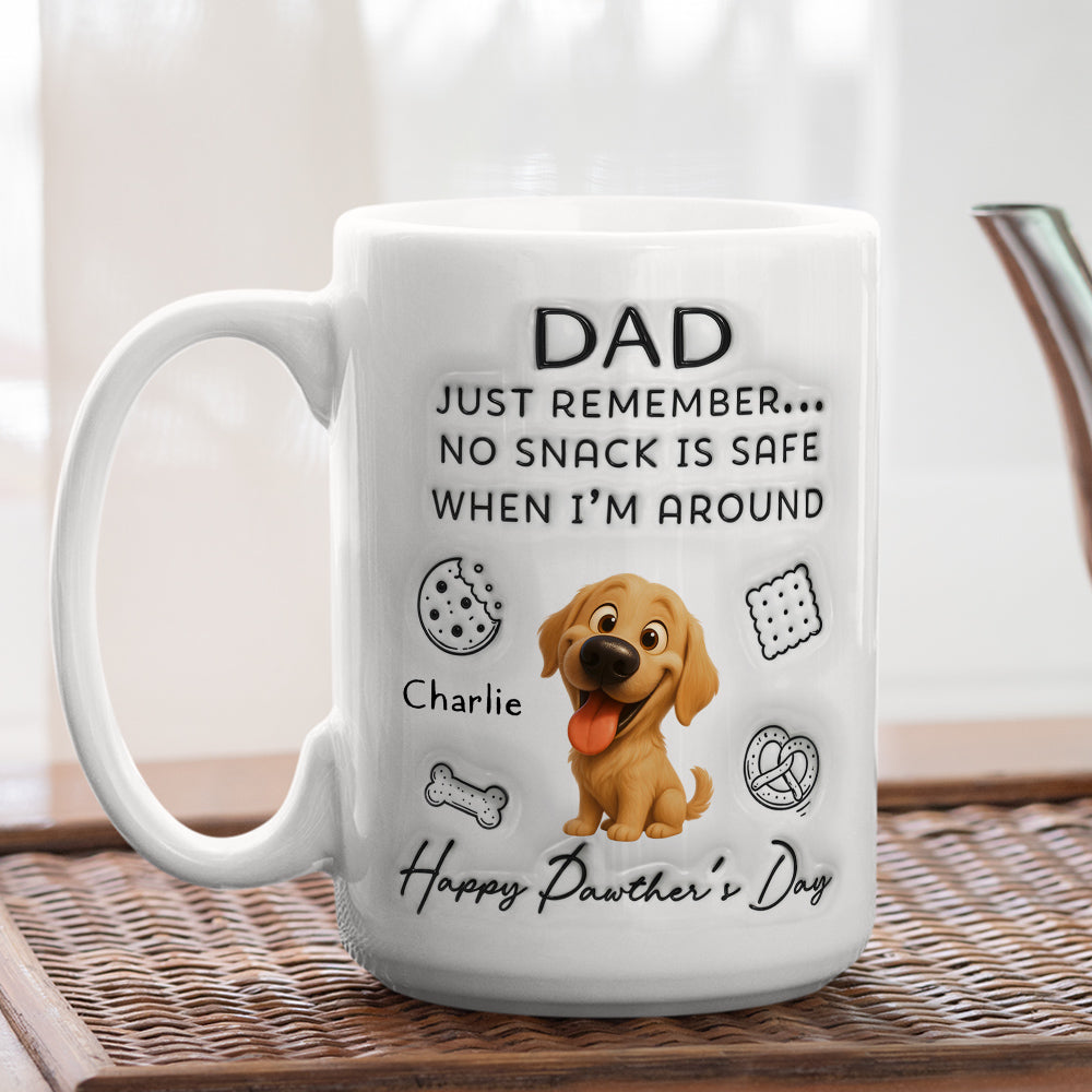 Custom Christmas & Birthday Keepsake Gift • The Snack Is Not Safe - Personalized 3D Inflated Effect Mug