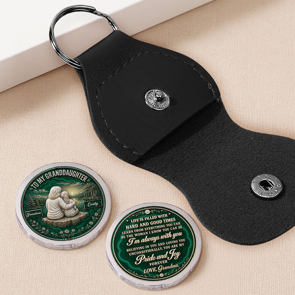 Custom Coin Keychain for Son, Father's Day Birthday Gifts • Pride And Joy Forever - Personalized Pocket Hug