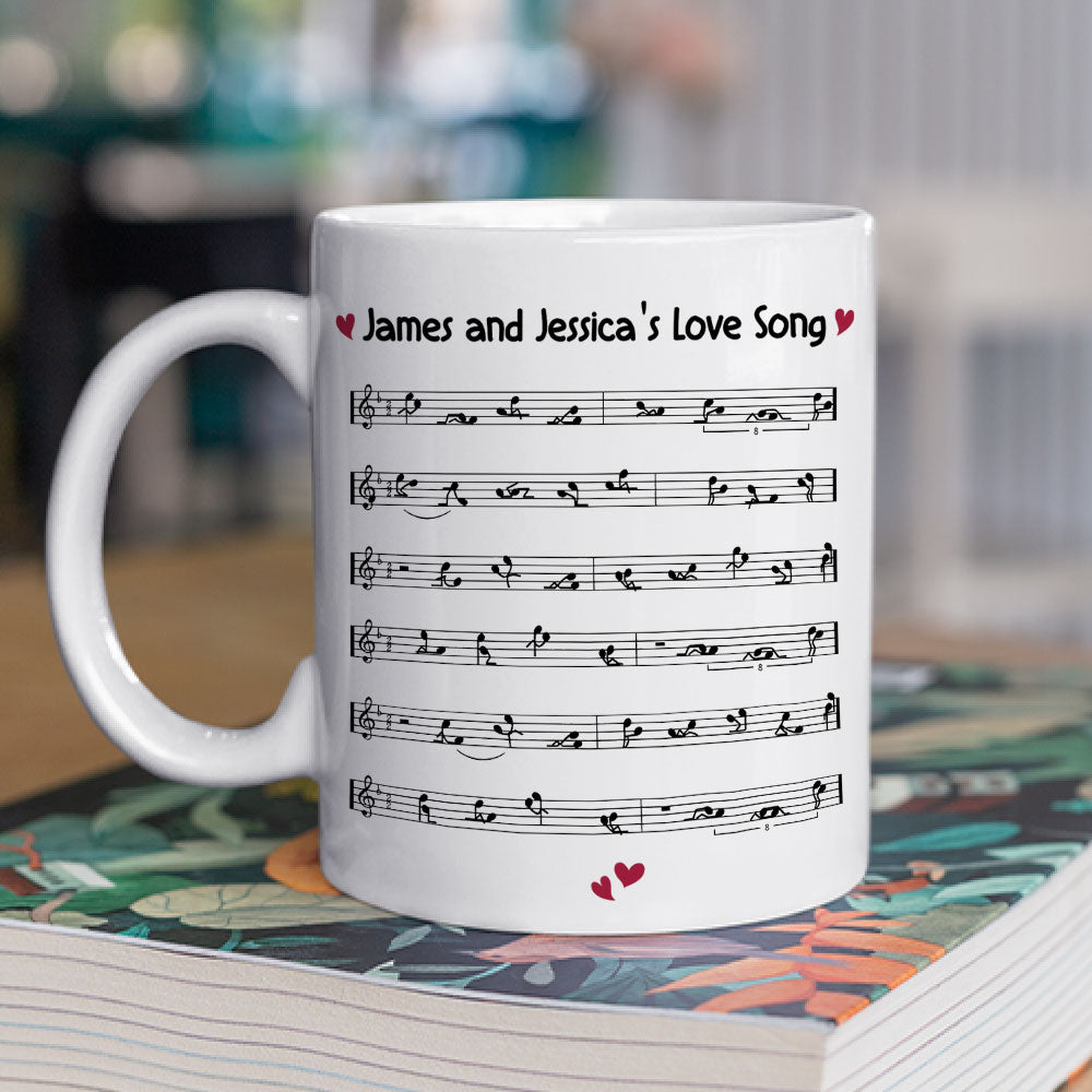 Custom Anniversary Keepsake Gifts For Couple • Our Love Song - Personalized Coffee Mug