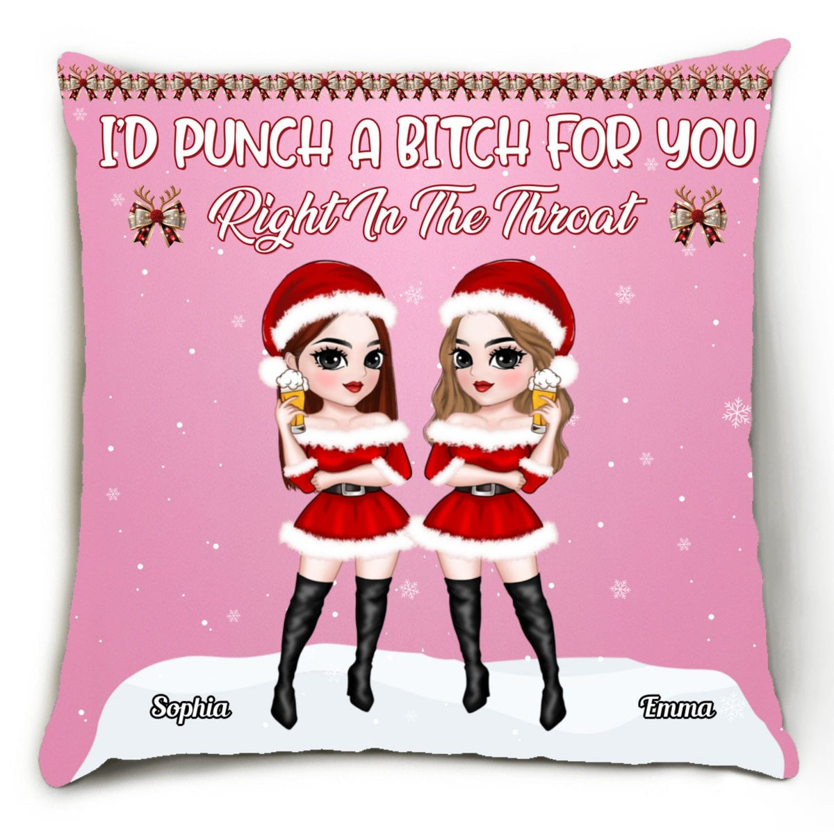 Right In The Throat - Personalized Pillow