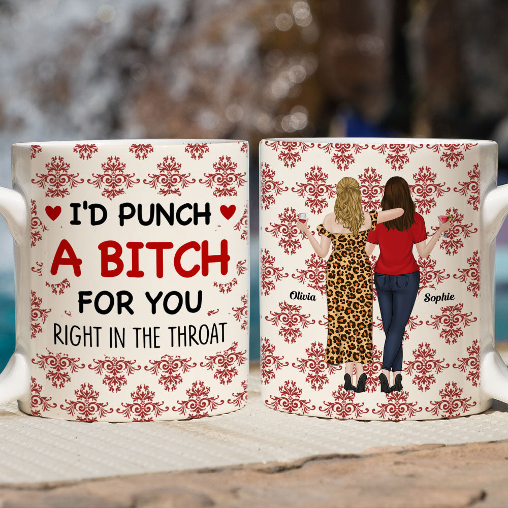 Custom Best Friend, Christmas & Birthday Friendship Keepsake Gift • Lovely Bestie With Christmas - Personalized Coffee Mug