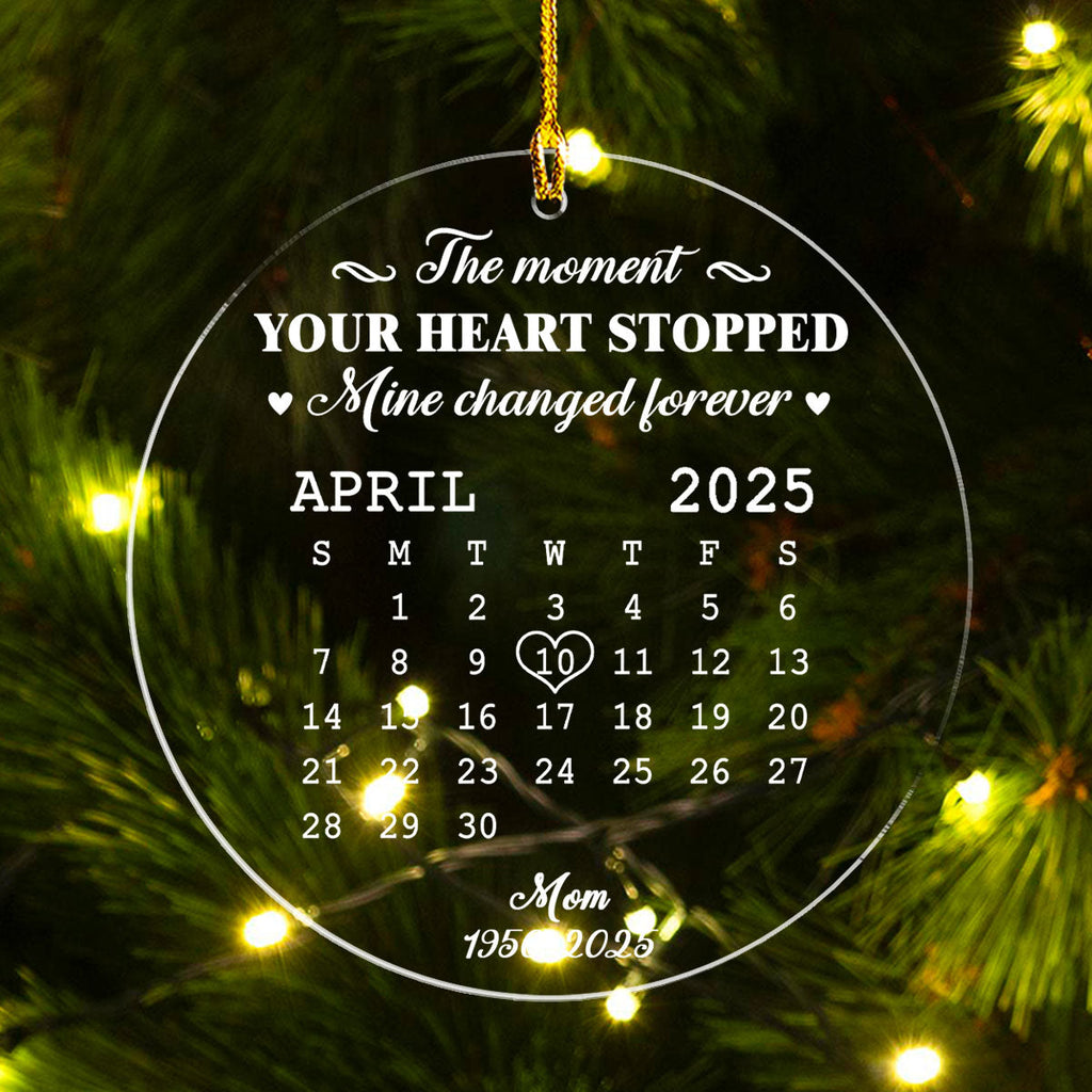 Custom Memorial Christmas Ornament, Sympathy Keepsake •  The Moment - Personalized Acrylic Ornament