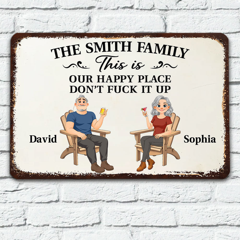Custom Couple Anniversary Wall Decor Keepsake Gift • Our Place - Personalized Metal Sign