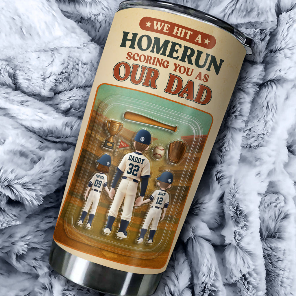 Custom Father's Day Birthday Gifts For Dad • Baseball Dad - Personalized Tumbler