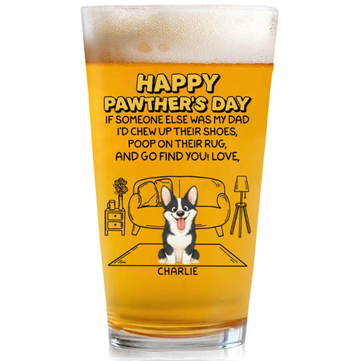 No One Can Be Parent Better Than You - Personalized Beer Glass
