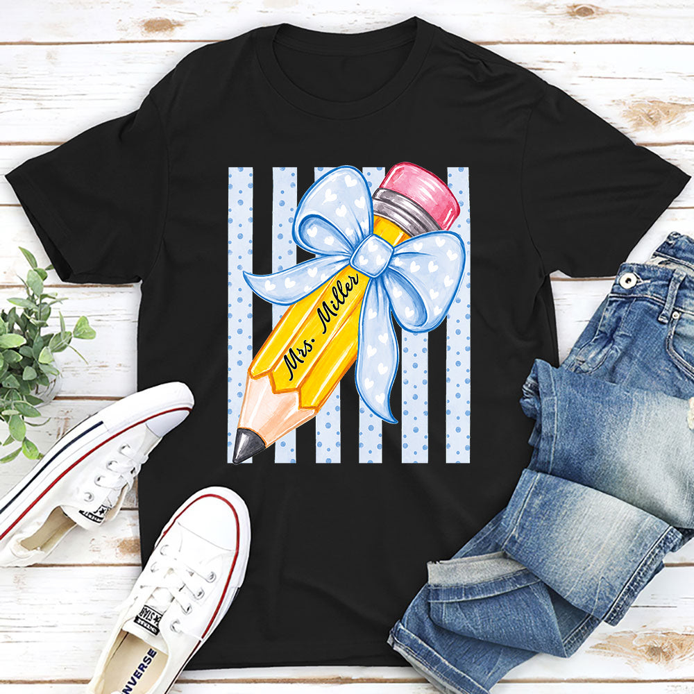 Custom Christmas & Birthday Keepsake Gift • Best Teacher Ever Hands Down - Personalized Shirt