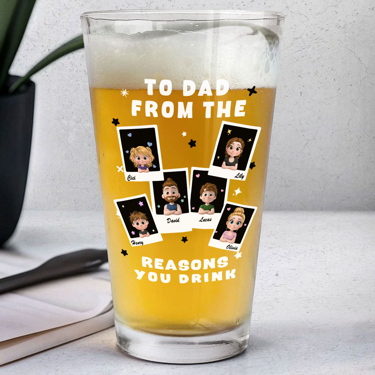 Best Daddy - Personalized Beer Glass