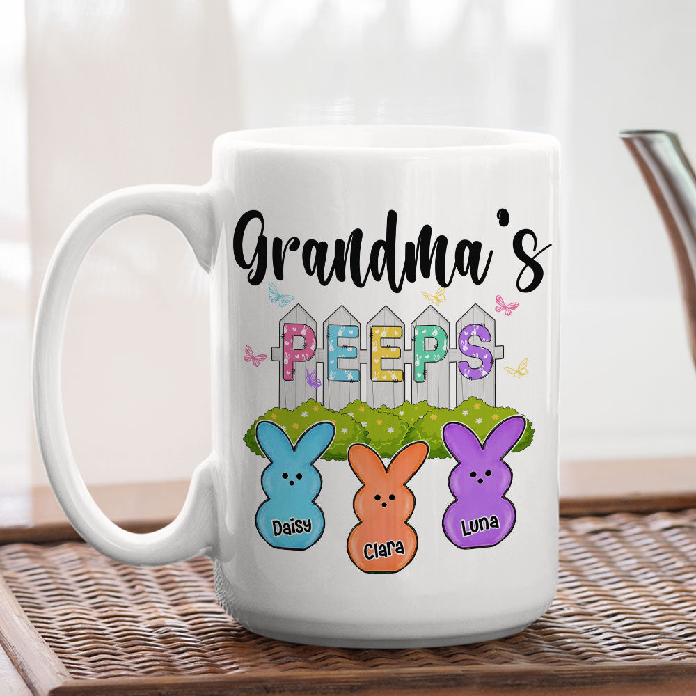 Custom Christmas & Birthday Gift For Grandma • Grandma Peeps Easter - Personalized Coffee Mug