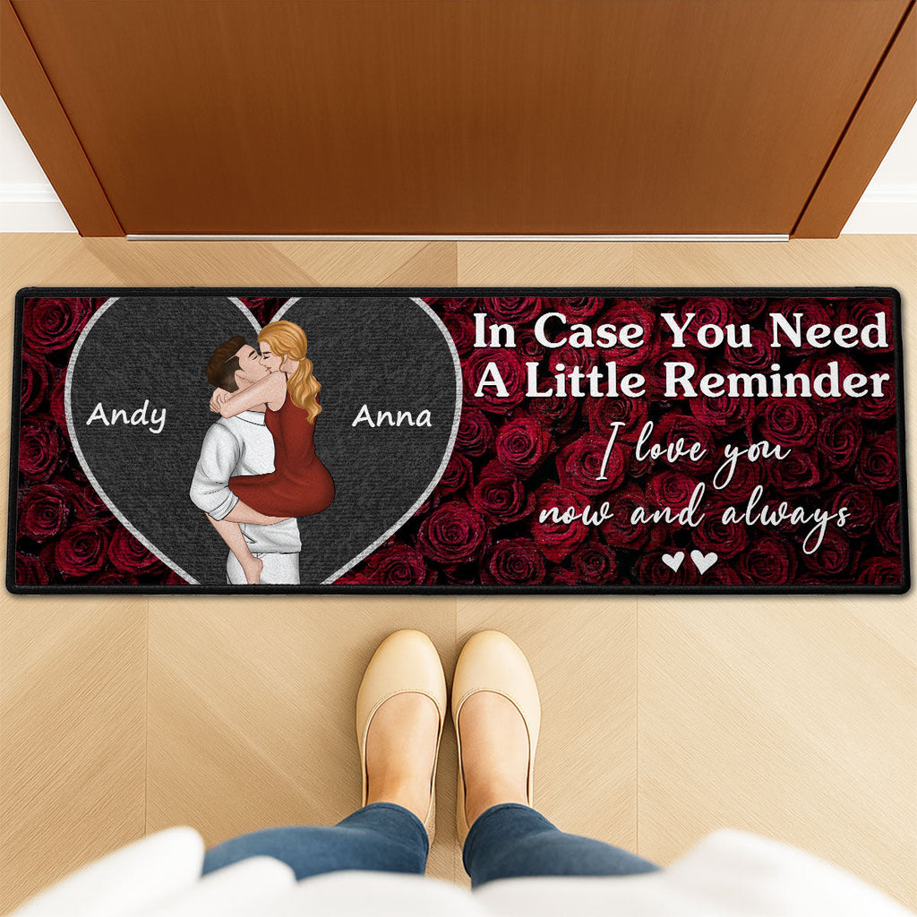 Custom Couple Rug, Anniversary Housewarming Gift For Wife Husband • Love You Now And Always - Personalized Runner Rug
