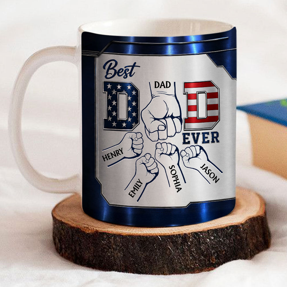 Custom Father's Day, Special Gift for Dad & Grandpa • The Best Daddy - Personalized 3D Inflated Effect Mug