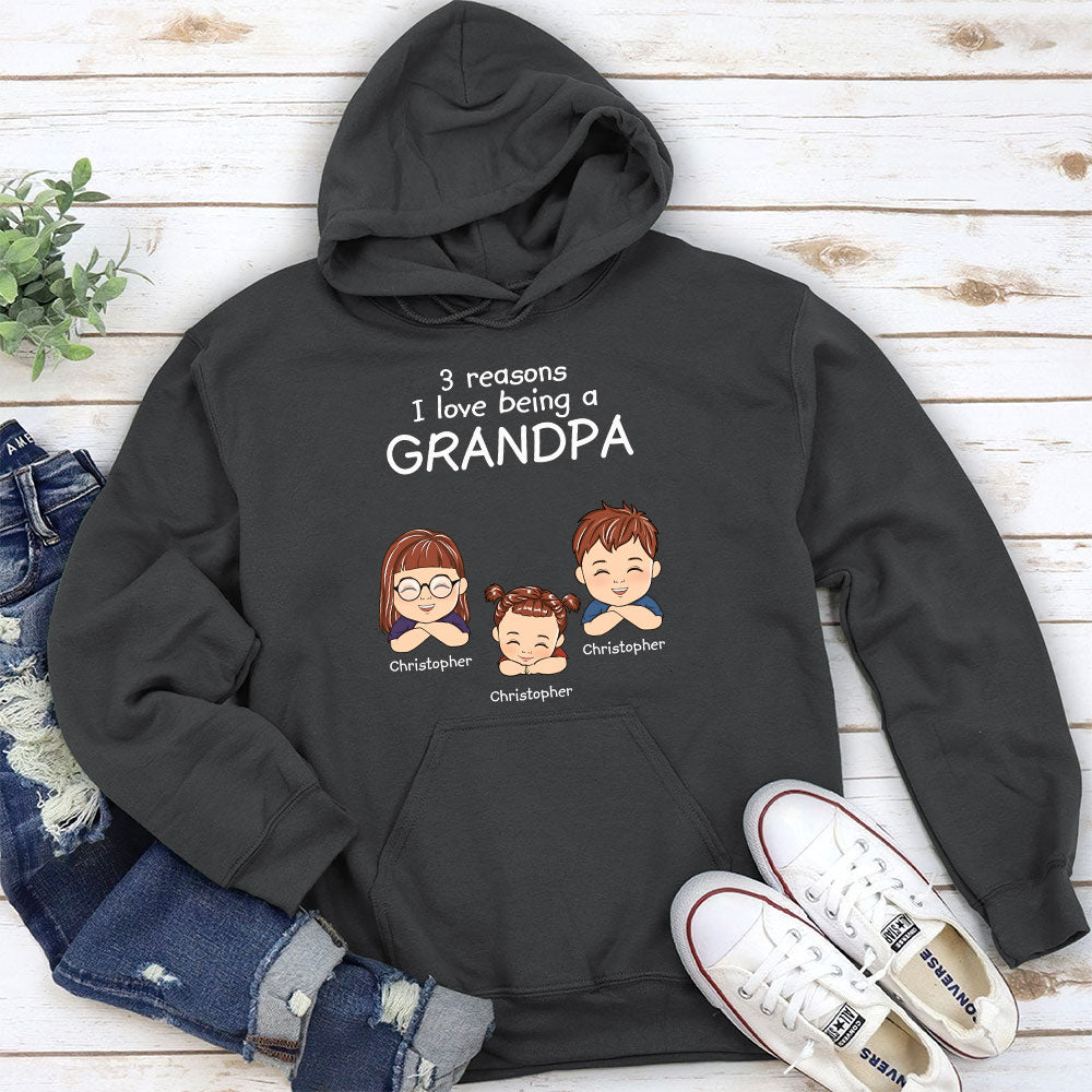 Custom Christmas & Birthday Gift for Dad, Grandpa • Reason To Be A Grandpa - Personalized Shirt