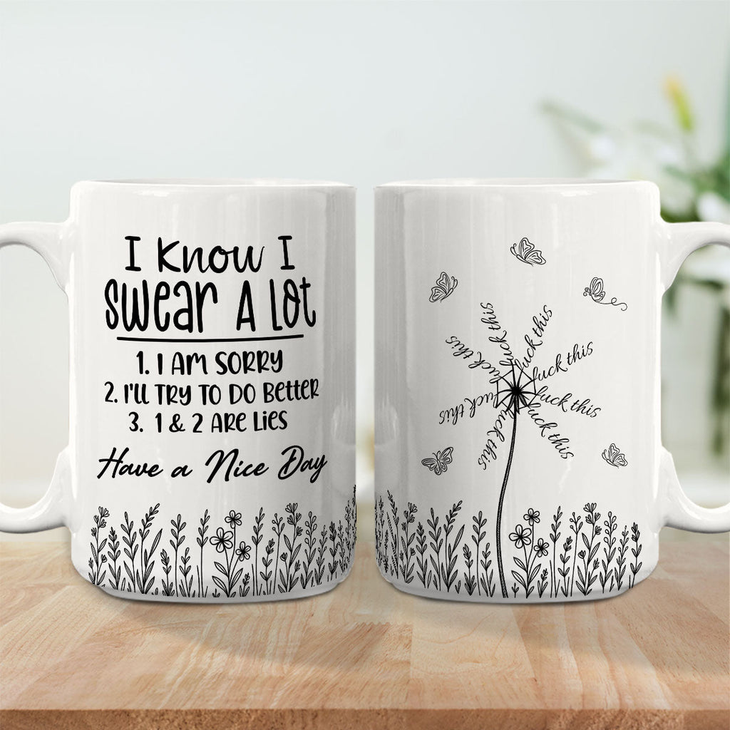 Custom Coworker, Christmas & Birthday Team Appreciation Gift • My Flowers Whisper Rude Truths - Personalized Coffee Mug