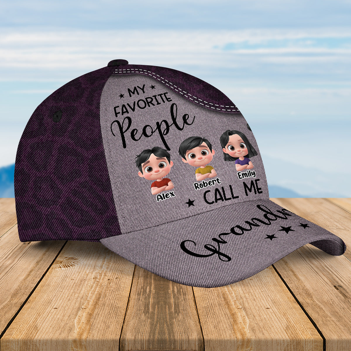 My Favorite People Call Me Grandma - Personalized Classic Cap