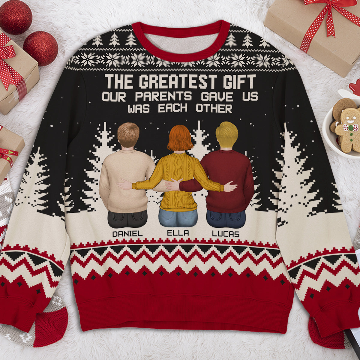 The Greatest Gift Our Parents Gave Us Was Each Other - Personalized All-Over-Print Sweatshirt