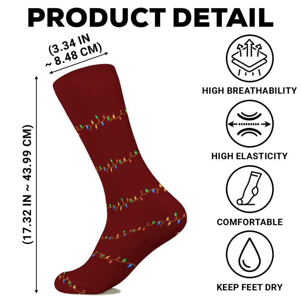 Custom Christmas Footwear, Birthday Gift For Son, Daughter • Watching Movies - Personalized Crew Socks