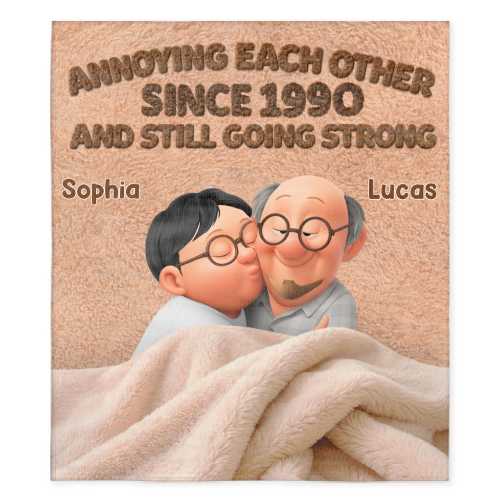 Annoying Each Other - Personalized Fleece Blanket