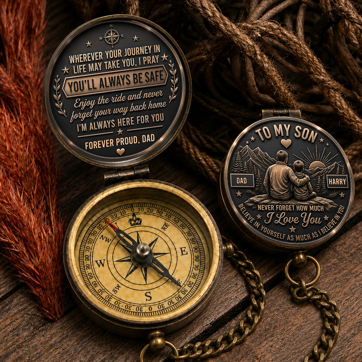 Believe In Your Journey - Personalized Pocket Compass
