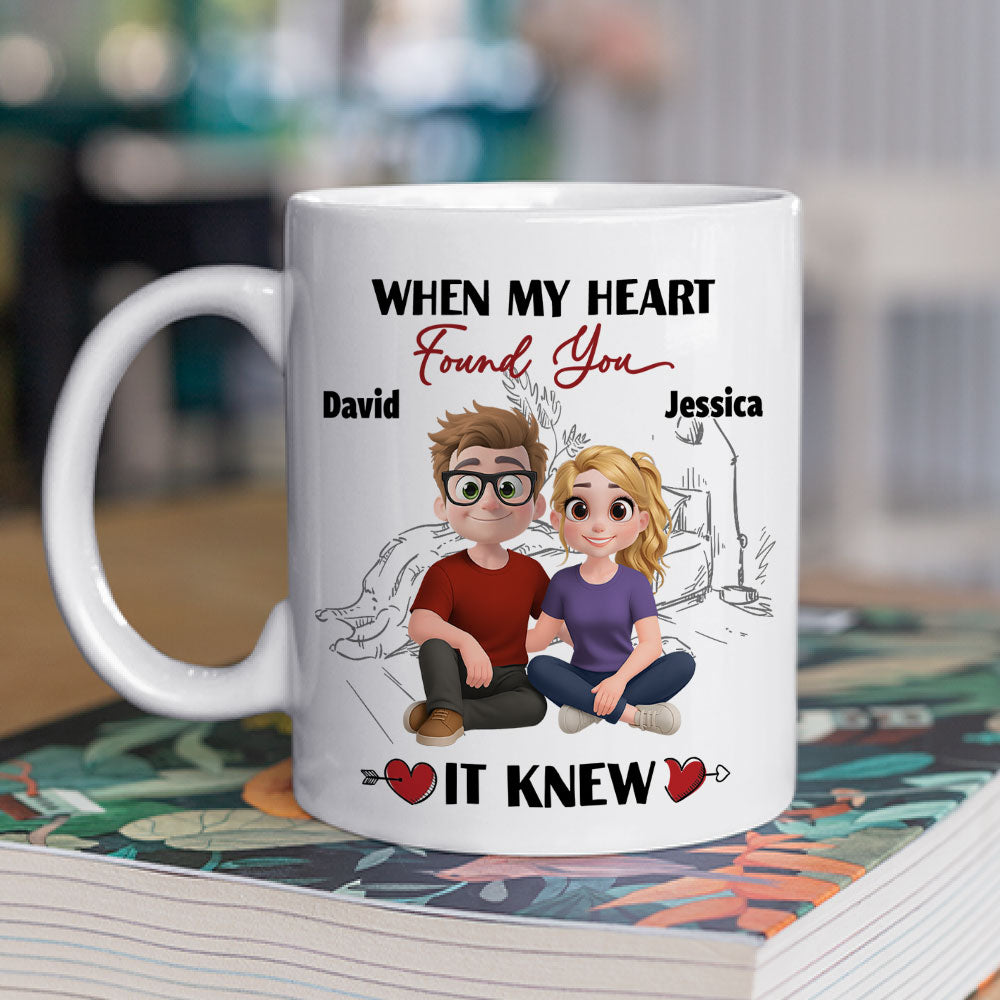 Custom Anniversary Keepsake Gifts For Couple • My Soul Recognized Your Light - Personalized Coffee Mug