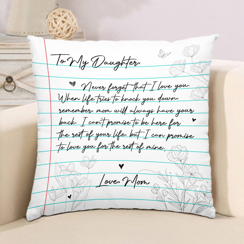 Mom Will Always Have Your Back - Personalized Throw Pillow