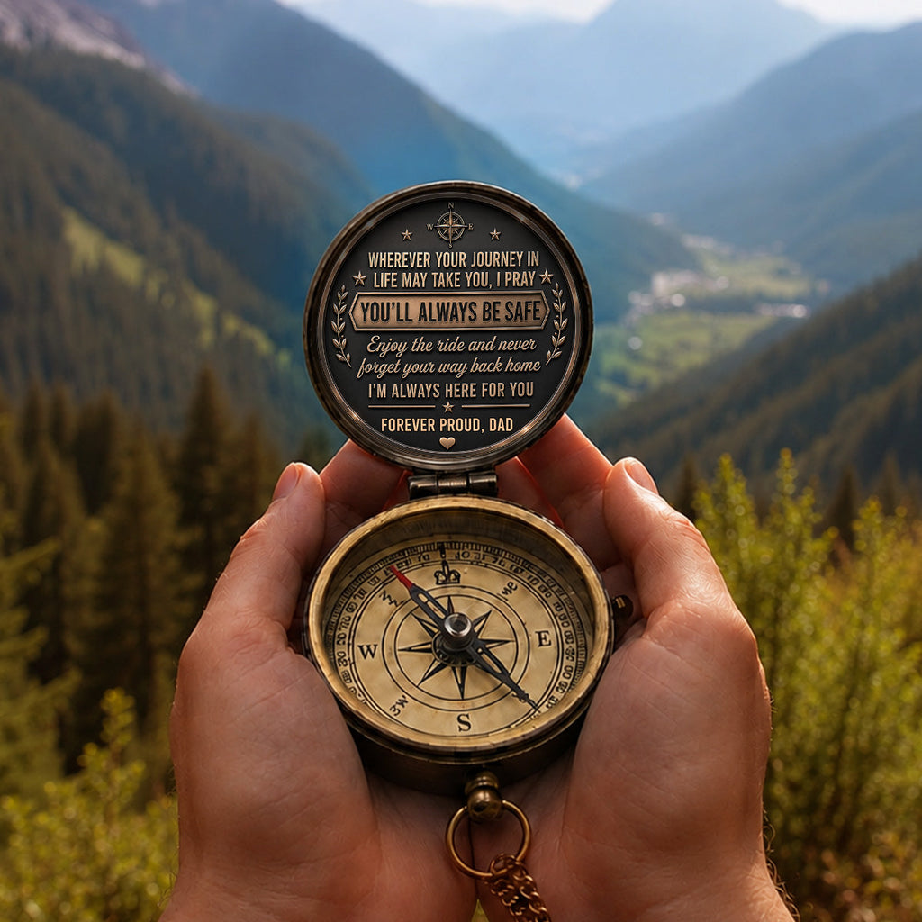 Believe In Your Journey - Personalized Pocket Compass
