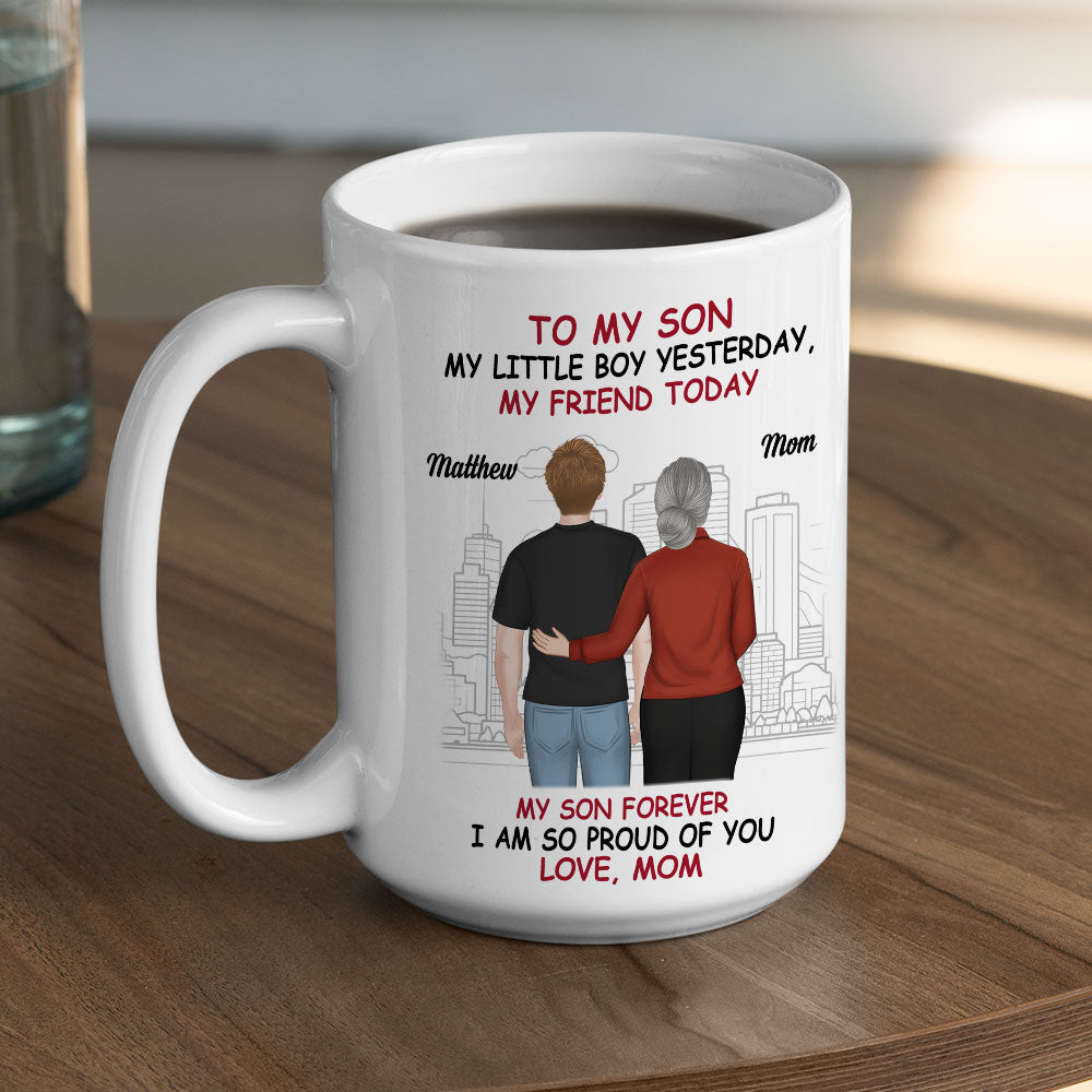 Custom Father's Day Gift For Son • Always My Son Forever Proud - Personalized Coffee Mug