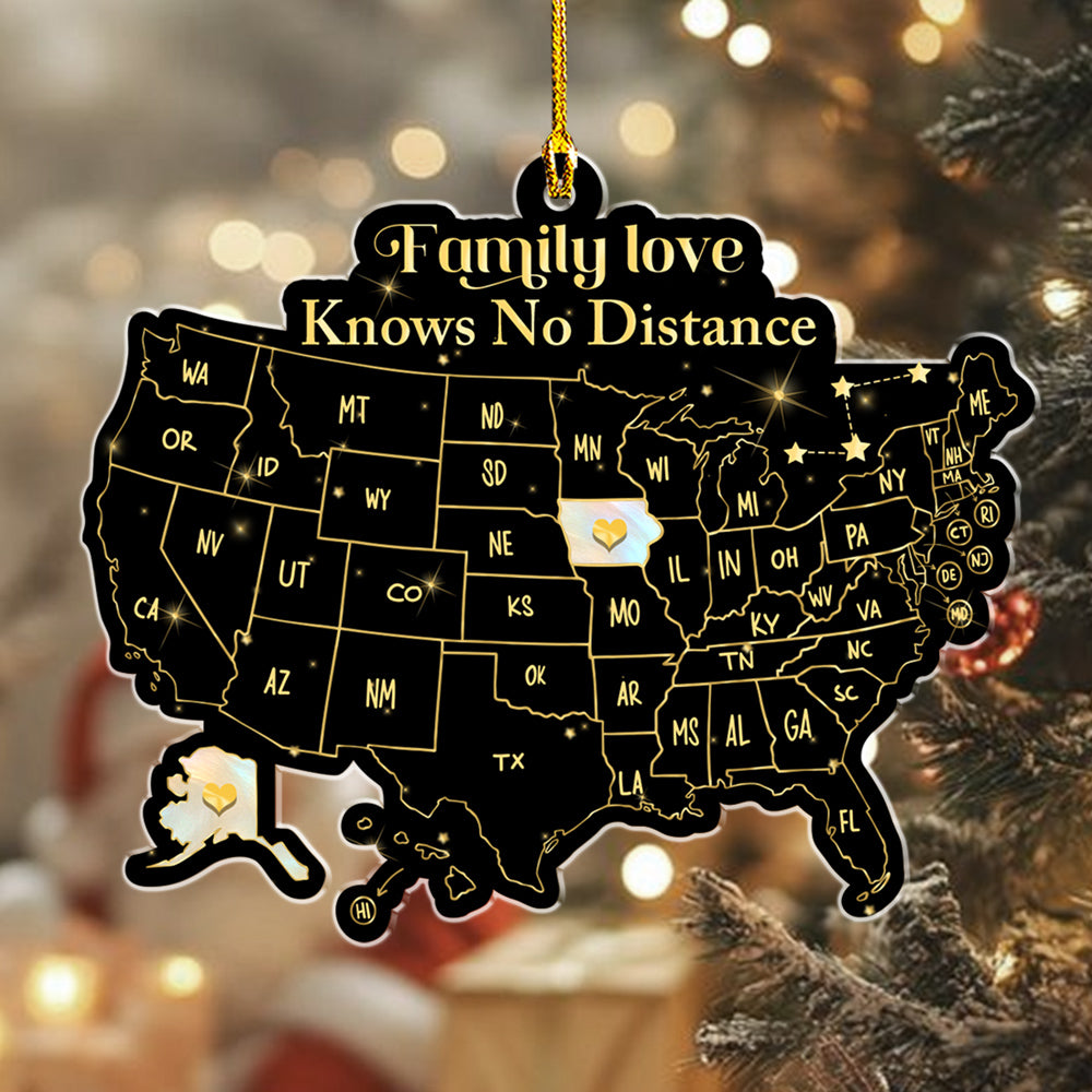 Custom Family Ornament, Christmas Gift for Family Members •  When Family Is Forever - Personalized Acrylic Ornament