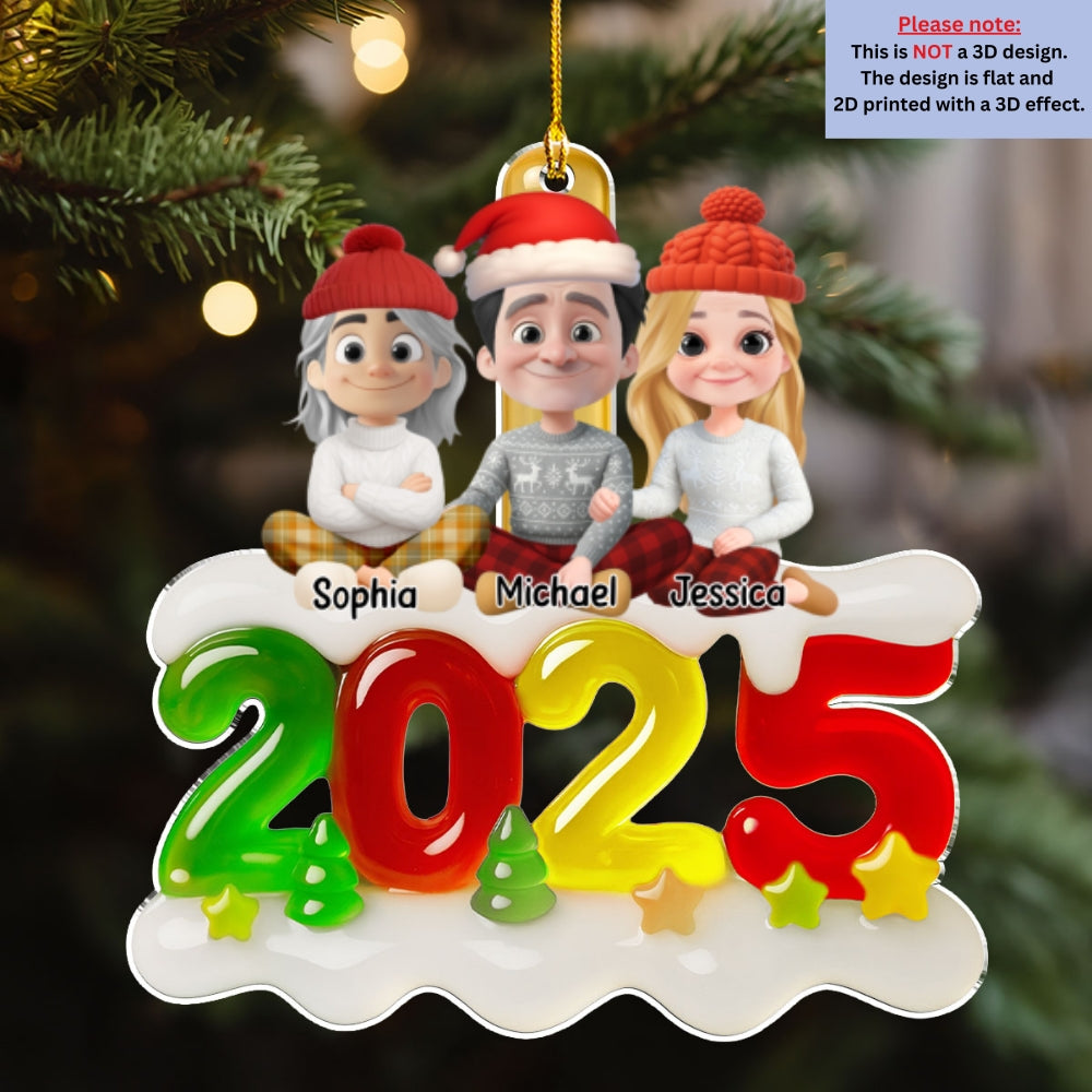 Custom Family Ornament, Christmas Gift for Family Members •  Family Jelly - Personalized Acrylic Ornament