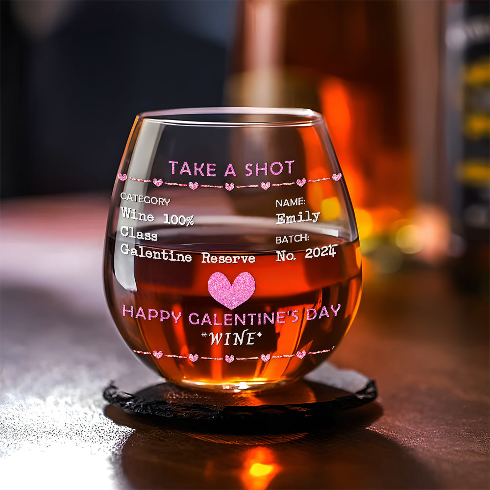 Galentine Shot - Personalized Wine Glass