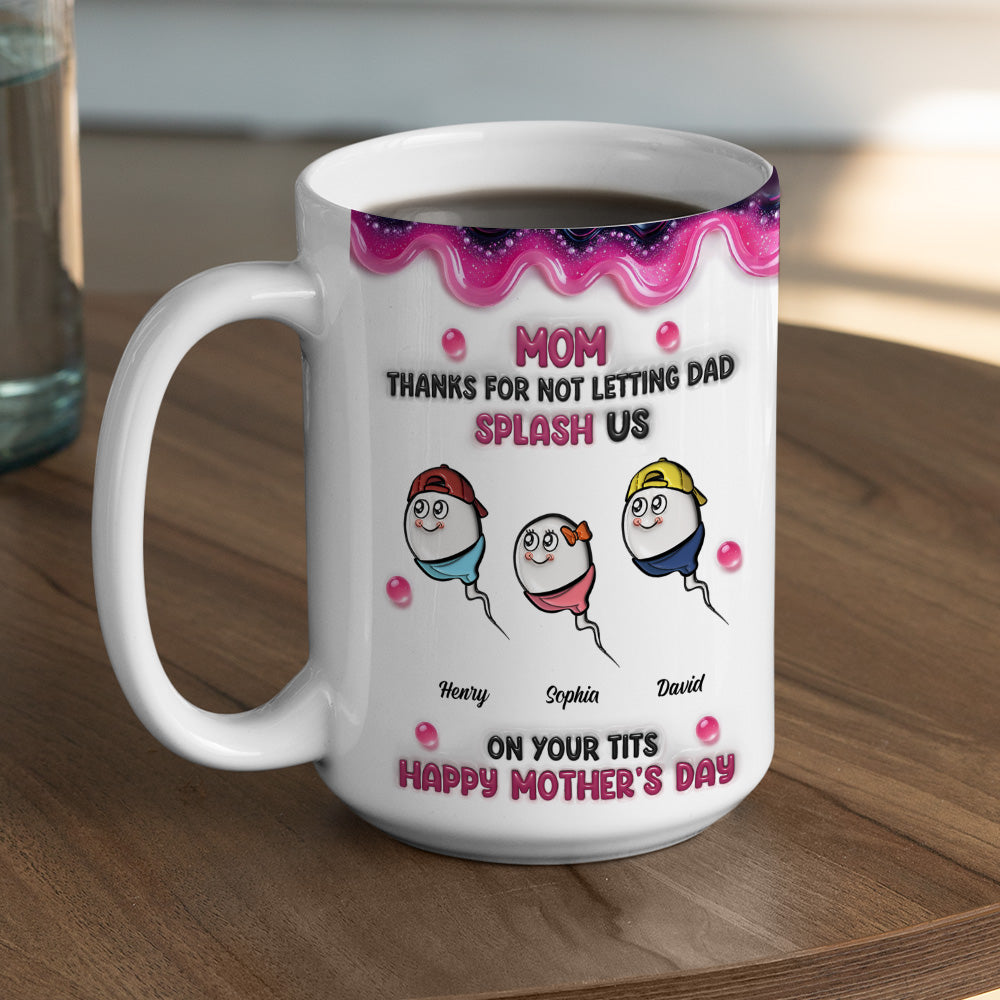 Custom Mother's Day Gift for Mom & Grandma • Splash Us - Personalized 3D Inflated Effect Mug