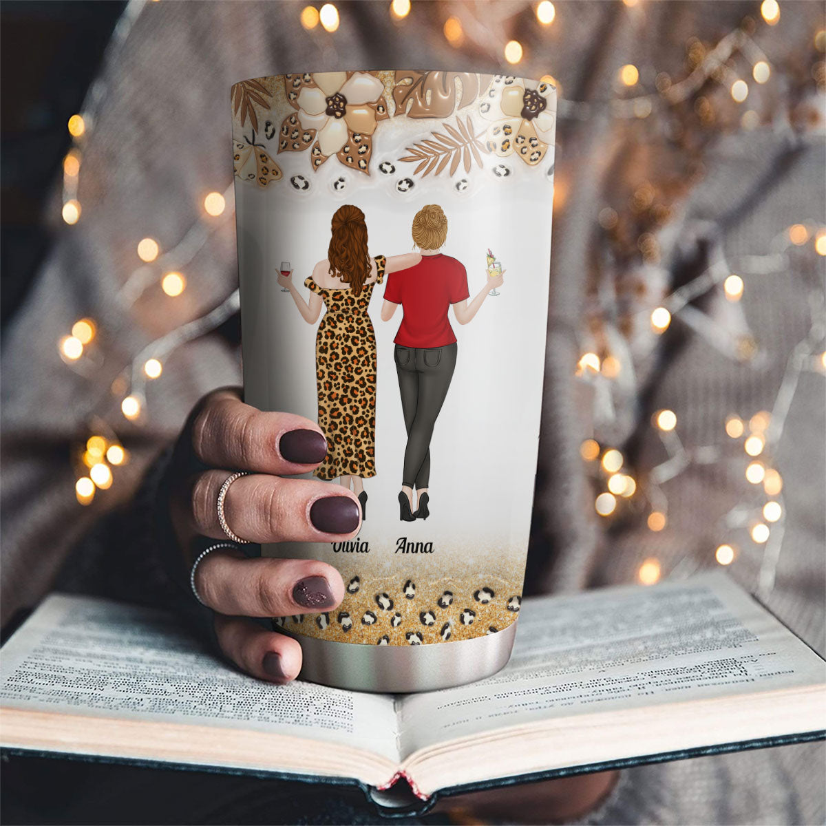 Custom Christmas Birthday Gifts For Best Friend • I Laugh Harder Because Of You - Personalized 3D Inflated Effect Tumbler