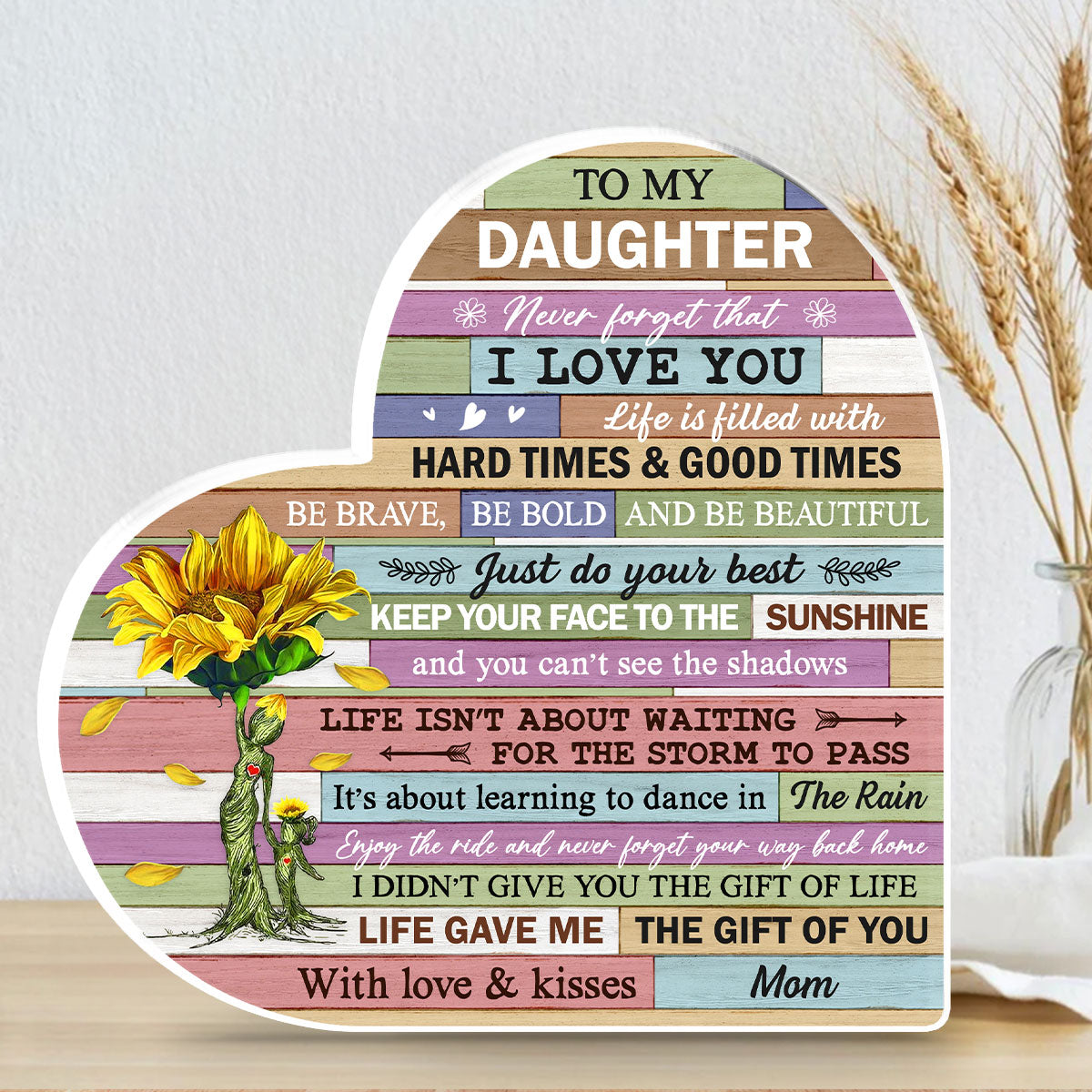 Custom Decor for Mom, Special Gift for Mother • Life Gave Me The Gift Of You - Personalized Acrylic Plaque
