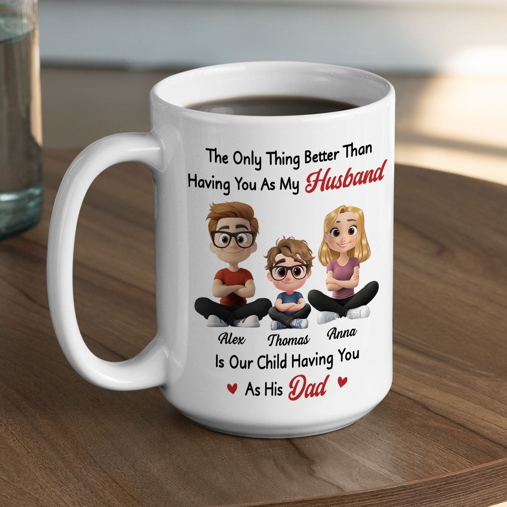 Custom Anniversary Keepsake Gifts For Couple • Having You As My Husband 2 - Personalized Coffee Mug