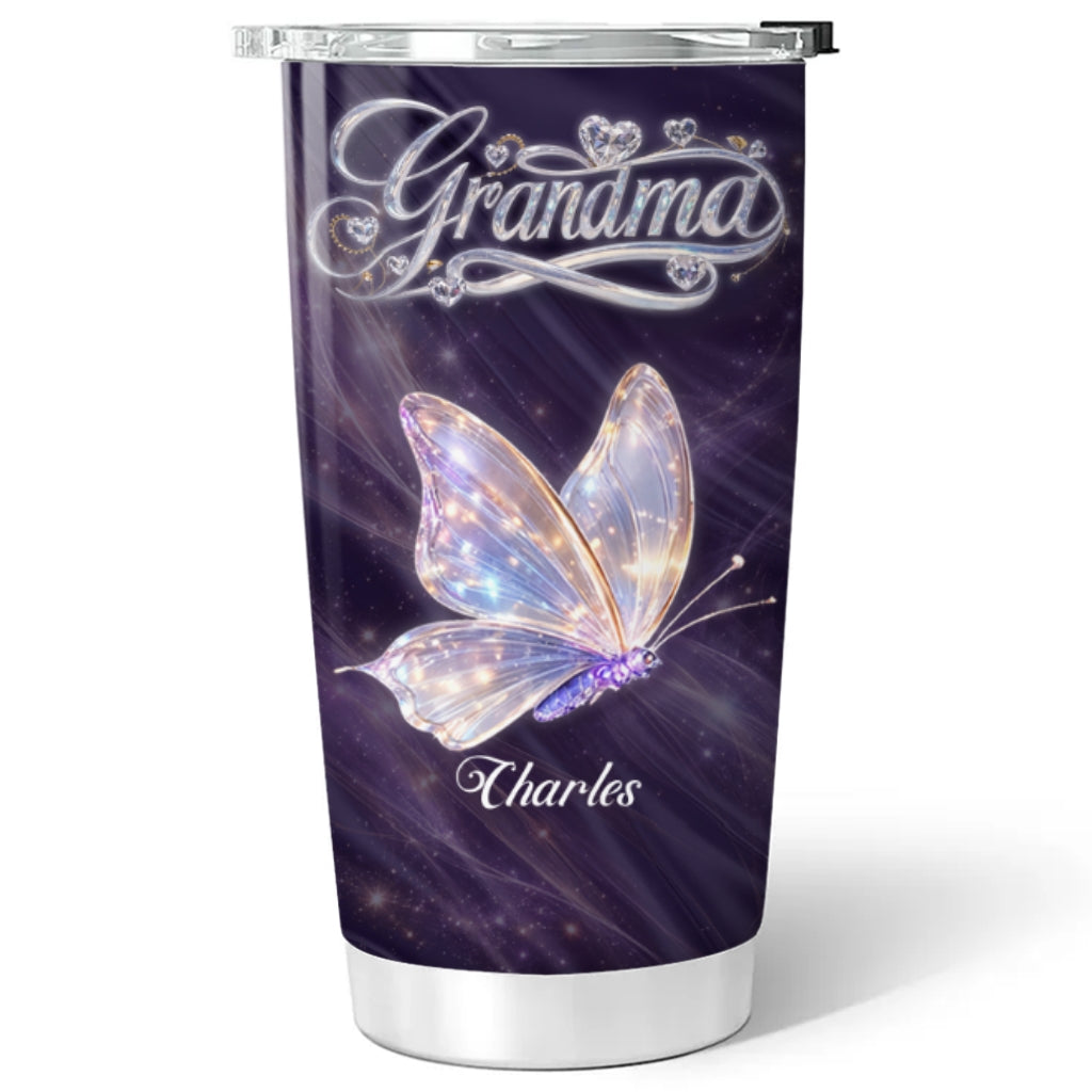 Custom Christmas Birthday Gifts For Grandma • Grandma Love Her Grandkids - Personalized Tumbler
