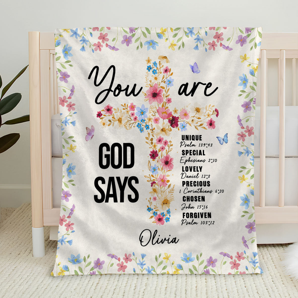 God Trusts You - Personalized Fleece Blanket