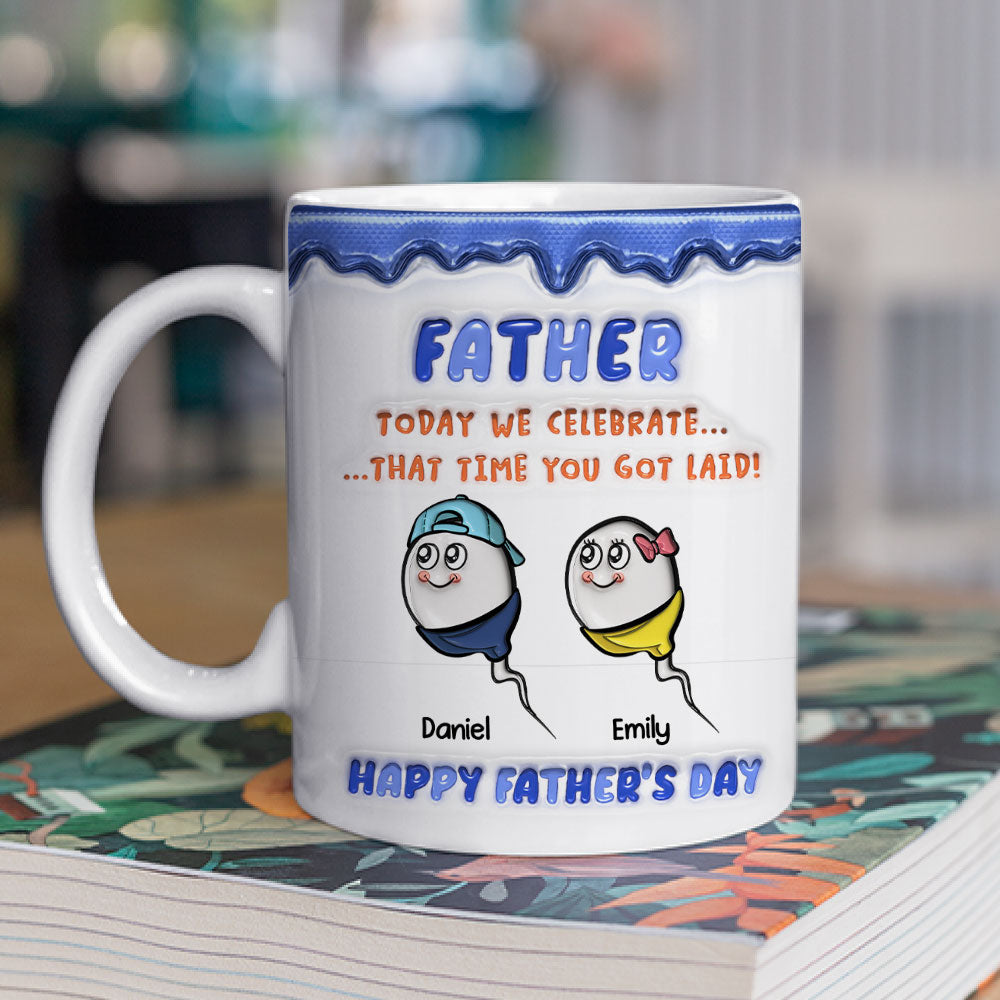 Custom Father's Day, Special Gift for Dad & Grandpa • Best Accident Ever Created - Personalized 3D Inflated Effect Mug