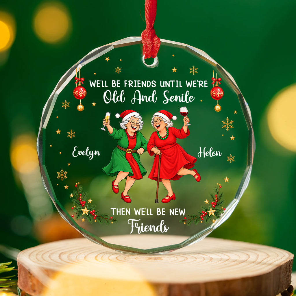 Custom Sister Christmas Ornament •  Moments To Treasure - Personalized Glass Ornament