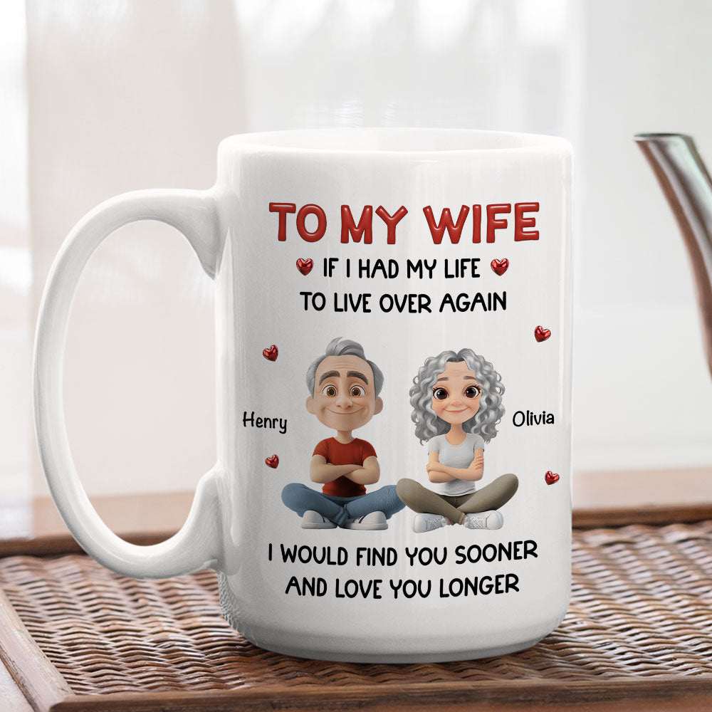 Custom Anniversary Keepsake Gifts For Couple • Meant For Each Other - Personalized 3D Inflated Effect Coffee Mug