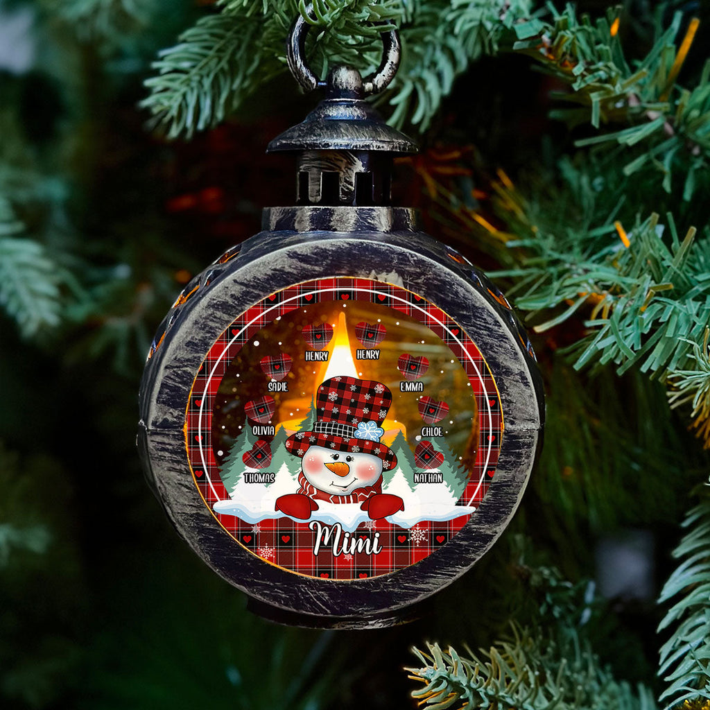 Custom Name Christmas Gifts for Grandma, Holiday Decor • Christmas Grandparents - Personalized Christmas Lantern