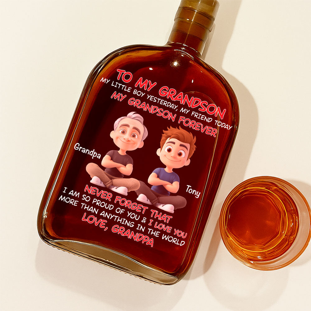My Grandson Forever - Personalized Spirits Decanter