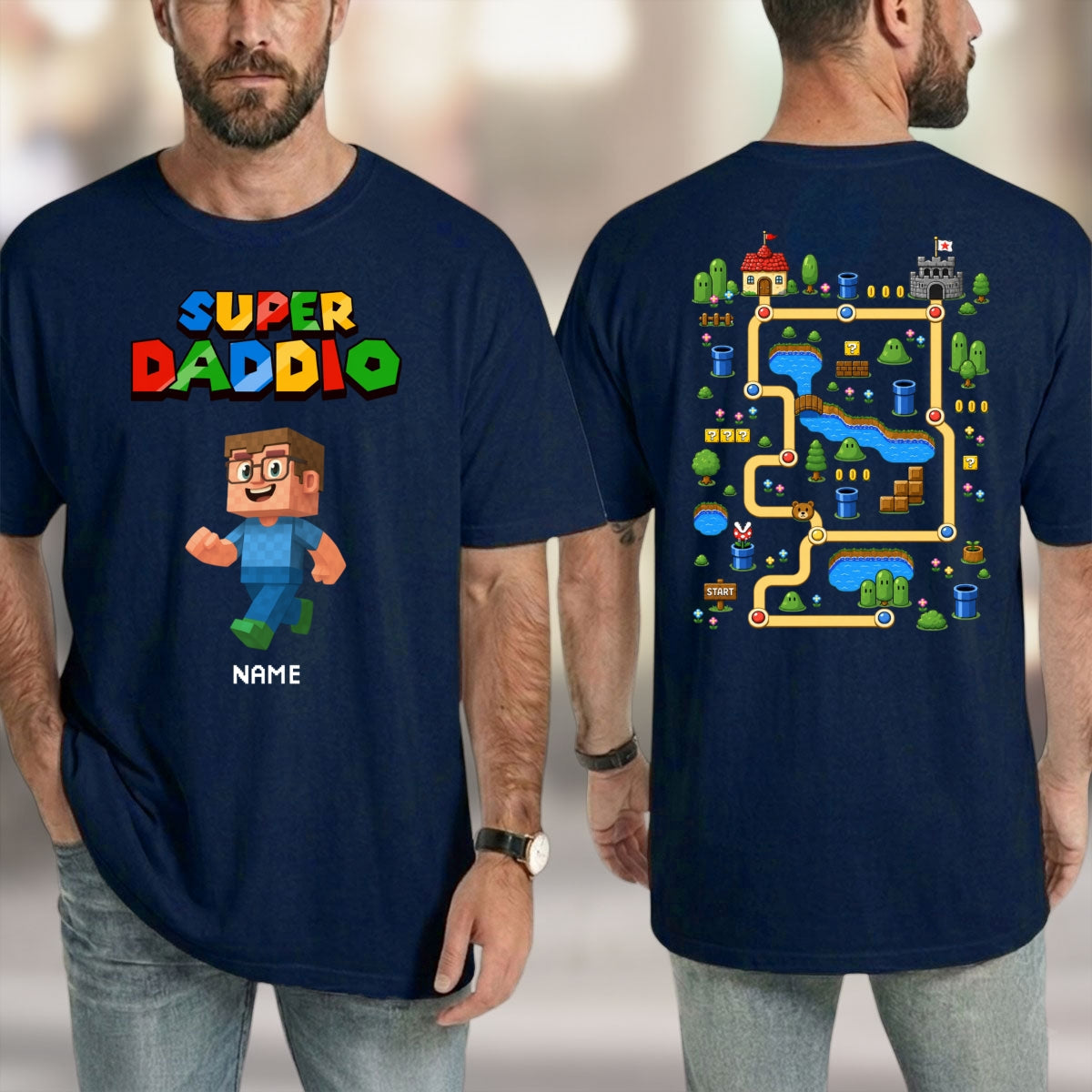 Custom Father's Day, Special Gift for Dad & Grandpa • Daddy Play Game With Us - Personalized Shirt