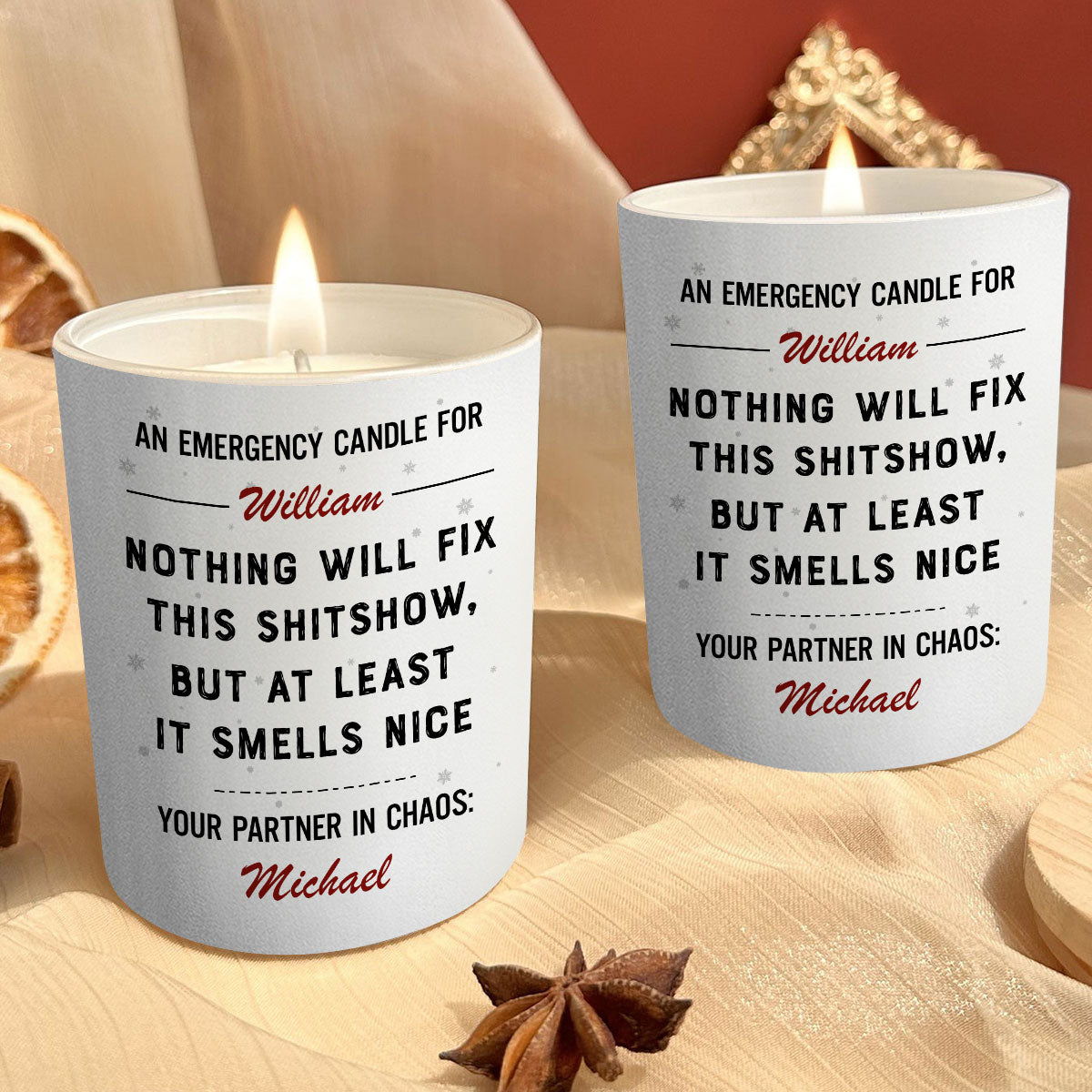Everything Is Fine - Personalized Candle