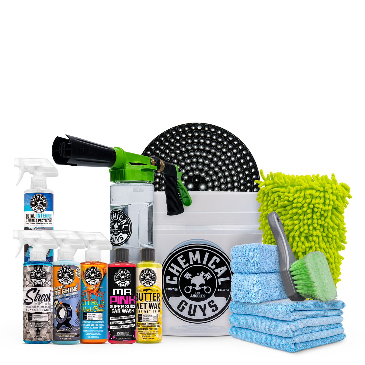 All Season Arsenal Builder Kit - complete car detailing kit with bucket, foam gun, wash mitt, microfiber towels, and cleaning products