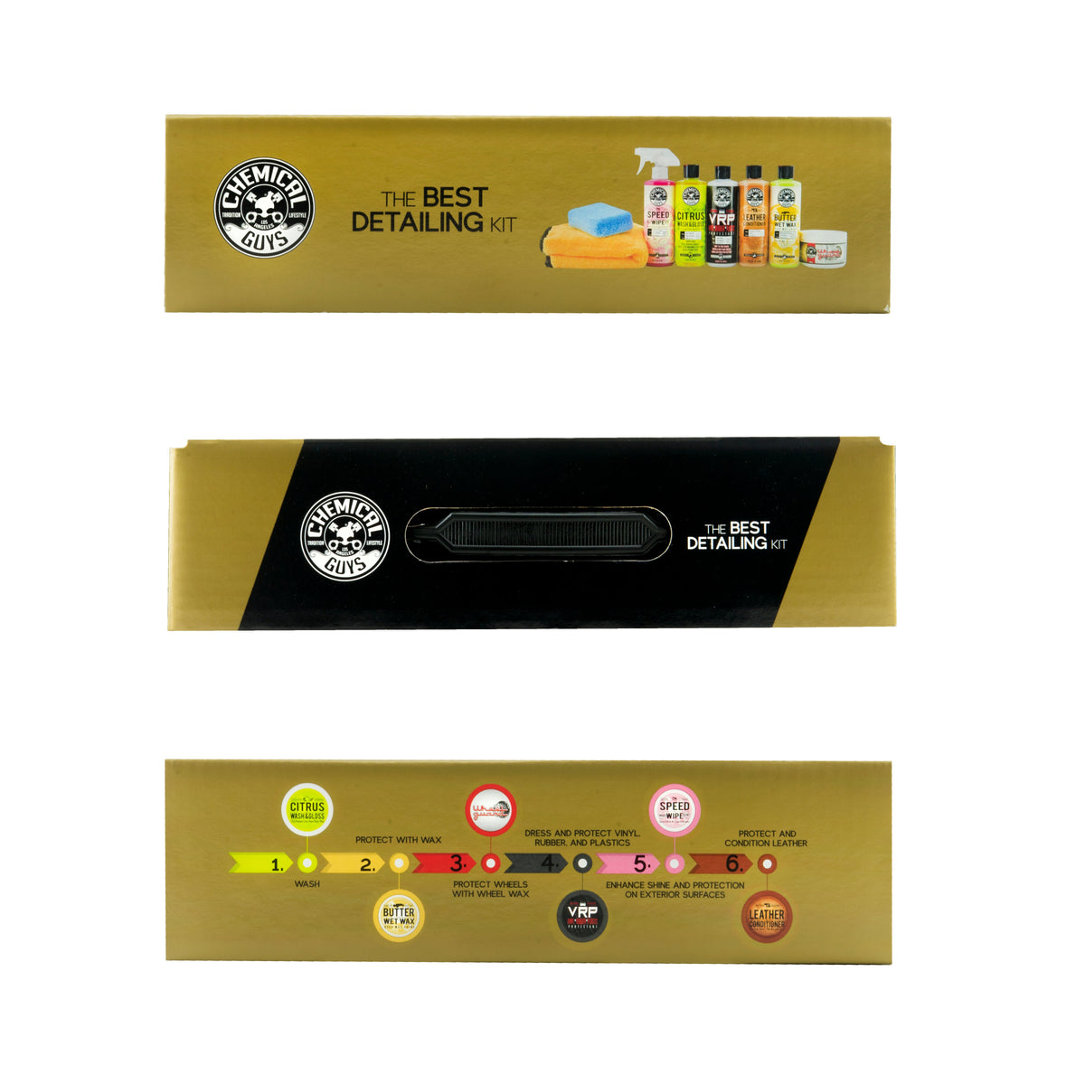All-In-One Car Detailing Kit with leather conditioner