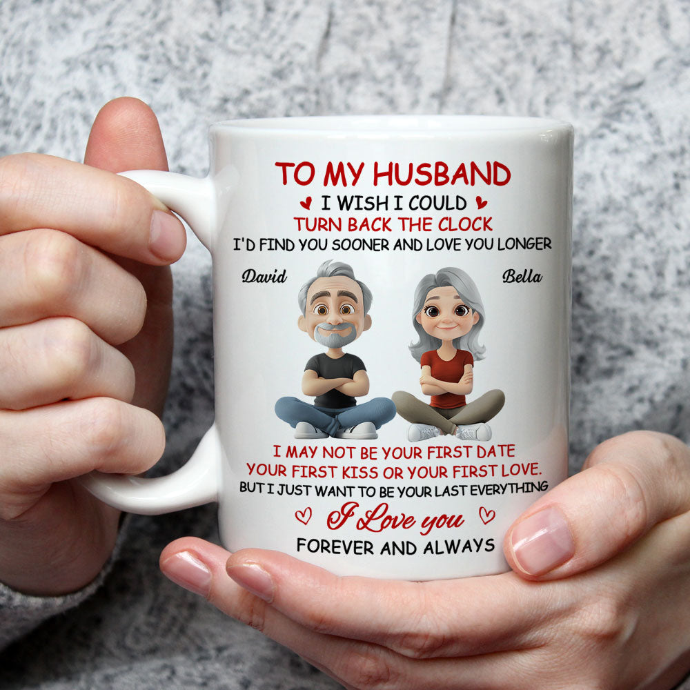 Custom Anniversary Keepsake Gifts For Couple • I Wish I Could Turn Back The Clock 2 - Personalized Coffee Mug