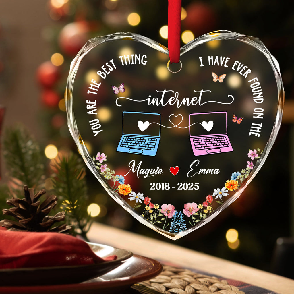 Custom Keepsake Christmas Ornament •  Online Lover - Personalized Glass Ornament