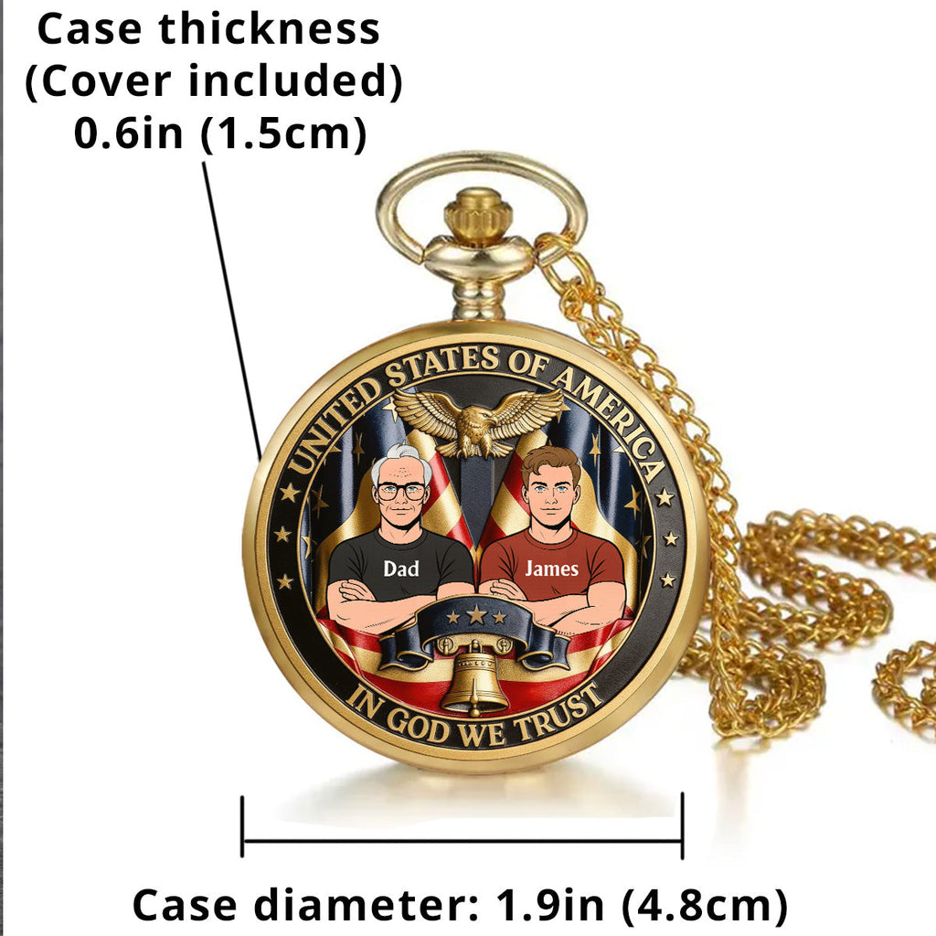 In God We Trust - Personalized Print Pocket Watch
