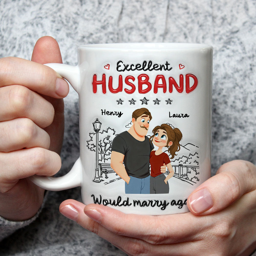 Custom Anniversary Keepsake Gifts For Couple • Five Out Of Five - Personalized 3D Inflated Effect Mug