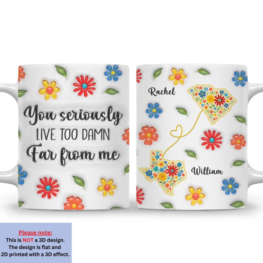 Custom Anniversary Keepsake Gifts For Couple • Can You Just Live Here - Personalized 3D Inflated Effect Mug