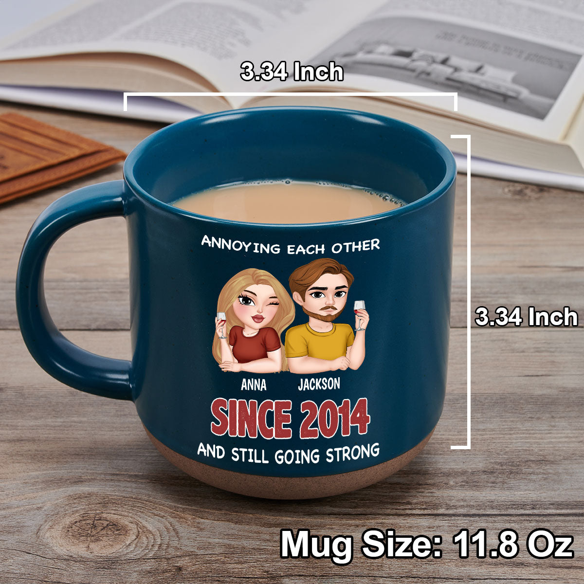 Custom Anniversary Keepsake Gifts For Couple • You Are My Heart - Personalized Pottery Mug